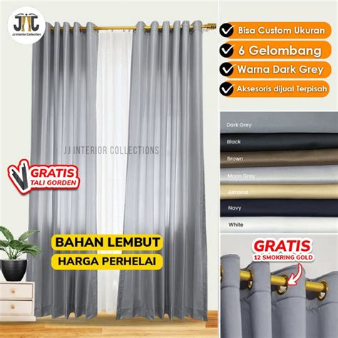 Jual Gorden Jendela Polos Minimalis Korden Pintu Polos Aesthetic