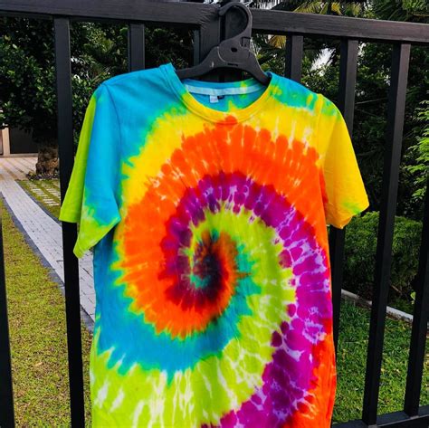 Tie Dye T Shirt Spiral Colorful Youth Collection S M L Xl 2xl Etsy