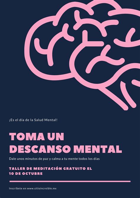 Plantillas Para Carteles De Salud Mental Editables Canva