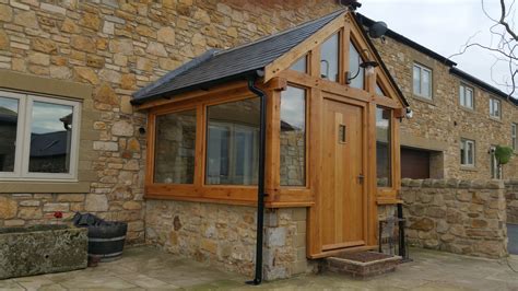 Glazed Air Dried Oak Porch With Oak External Door Porch Oak Brick