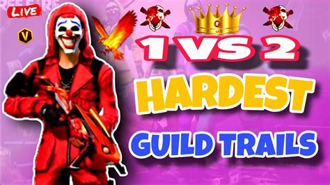 Free Fire Live Telugu 1 VS 2 Hardest Guild Trails FF Live Telugu