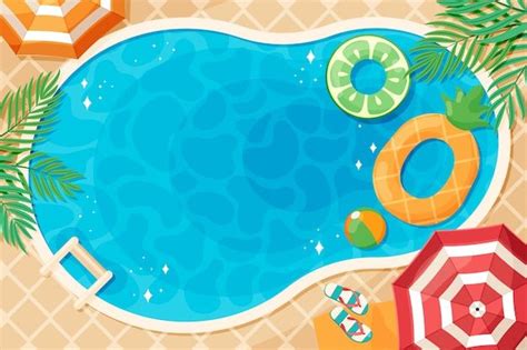 Free Vector Flat Design Swimming Pool Background Swimming Pools