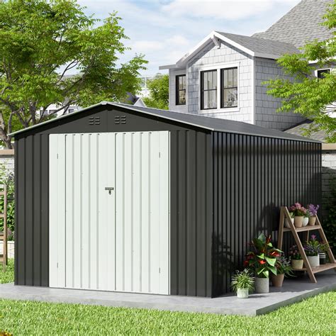 Buy Hogyme Ft X Ft Outdoor Storage Shed Metal Garden Shed With