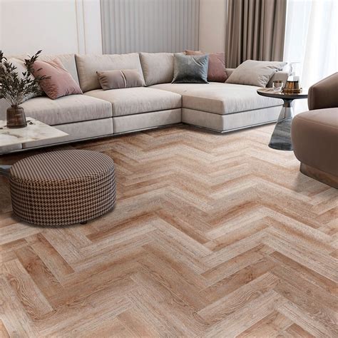 Кварц-винил SPC CronaFloor Herringbone Дуб Лилль 640х128х4,5мм 42кл ...