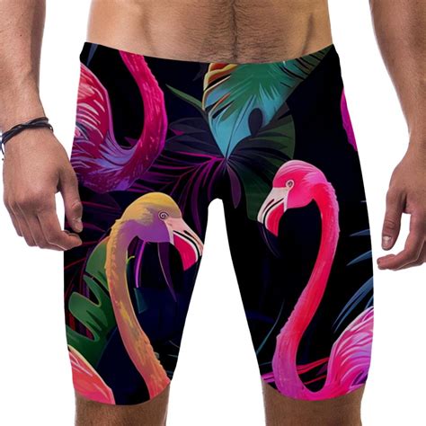 Mens Swim Briefs Mens Swim Jammers Modern Tropical Plants Flowers