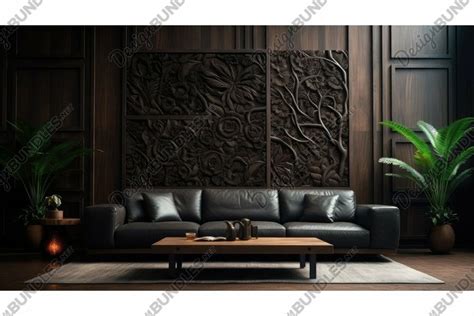 panels dark wood wall