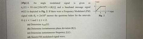 Solved P An Angle Modulated Signal Is Given Chegg