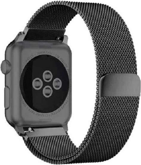 Milanese Loop Apple Watch 12345 Bandje 4244 Mm Rvs Zwart