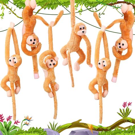 Aoriher 6 Pcs Stuffed Monkey 236 Inch Hanging Monkey