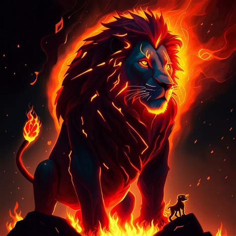 Fire lion | Lion wallpaper, Lion pictures, Lion artwork