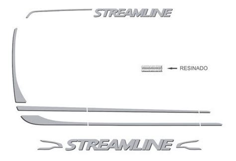 Kit De Faixas Adesivos Scania Streamline Prata M Pl