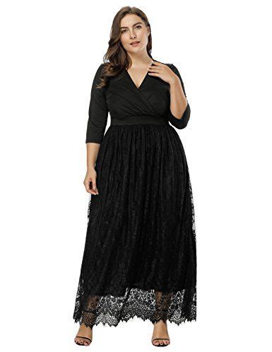 LALAGEN Women S Vintage Long Sleeve Plus Size Evening Party Maxi Dress