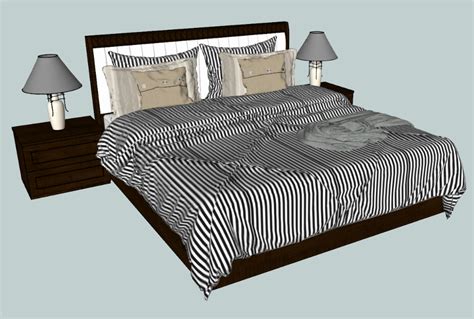 Cama Em 3d Sketchup Em Skp Baixar Cad 24 89 Mb Bibliocad