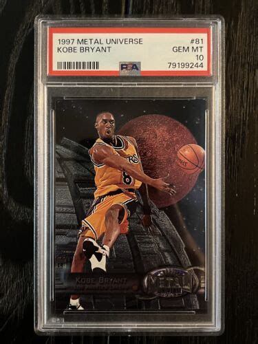 1997 98 Metal Universe 81 Kobe Bryant PSA 10 GEM MINT RARE LOW POP