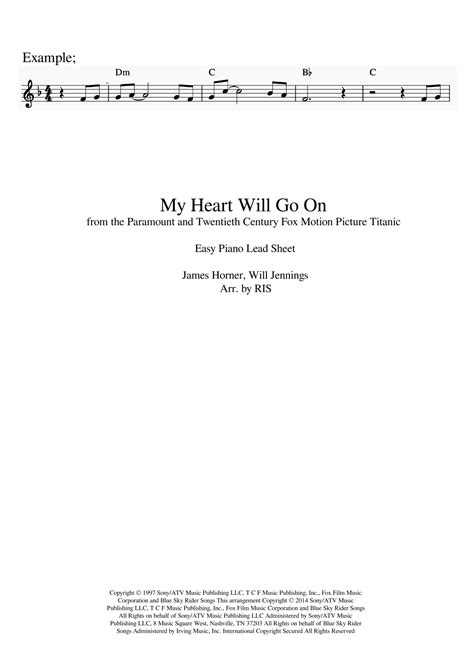 My Heart Will Go On Love Theme From Titanic Arr Ris By Celine