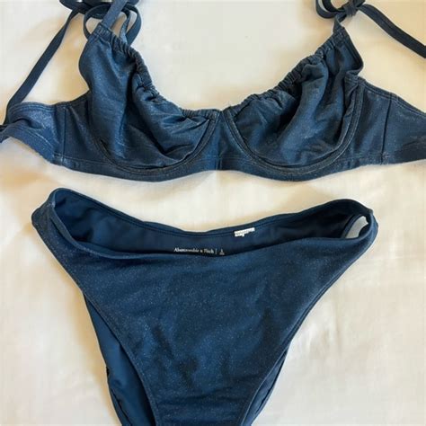 Abercrombie Fitch Swim Abercrombie Fitch Blue Bikini Set Poshmark