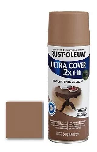 Pintura Aerosol Rust Oleum Ultra Cover 2x Satinado 430 Ml Color Nuez