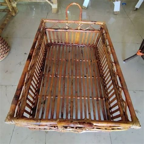 Brown Bamboo Hamper Basket Size Dimension 50x37x57cm W X D X H At