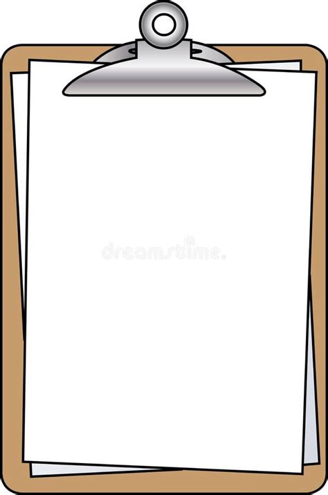 Clipboard with Blank Page stock vector. Illustration of page - 41628174