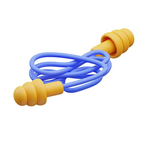 3d render Ear plug icon illustration, suitable for safety design themes