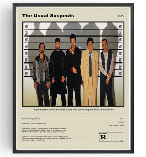 The Usual Suspects Movie Poster Kevin Spacey Poster Movie Fan | Etsy