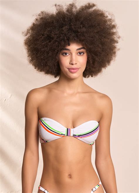 Maaji Pinstripe Amber Strapless Bandeau Bikini Top