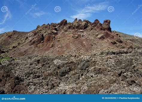 Paisajes Volcánicos De Las Islas Canarias Lanzarote Noviembre 2022 Foto