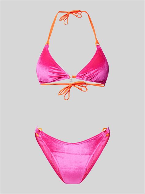 Banana Moon Bikini Set Mit Logo Applikatin Modell YEROOAKA NEOSUN Pink Online Kaufen
