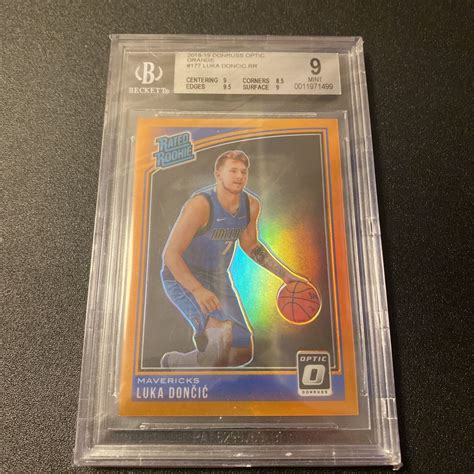 Luka Doncic Panini Donruss Optic Orange Prizm Rc Non