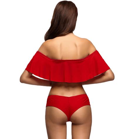 Bandeau Ruffle Bikini Lit Swimwear