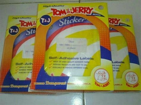 Jual Label Sticker Transparan Stiker Tom Jerry Tom Jerry Di Lapak