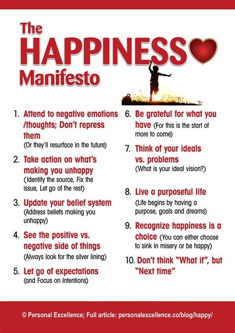 The Happiness Manifesto [Manifesto] - Personal Excellence