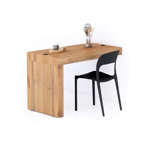 Table à manger Evolution 120x60 Bois Rustique avec 1 pied et Chargeur