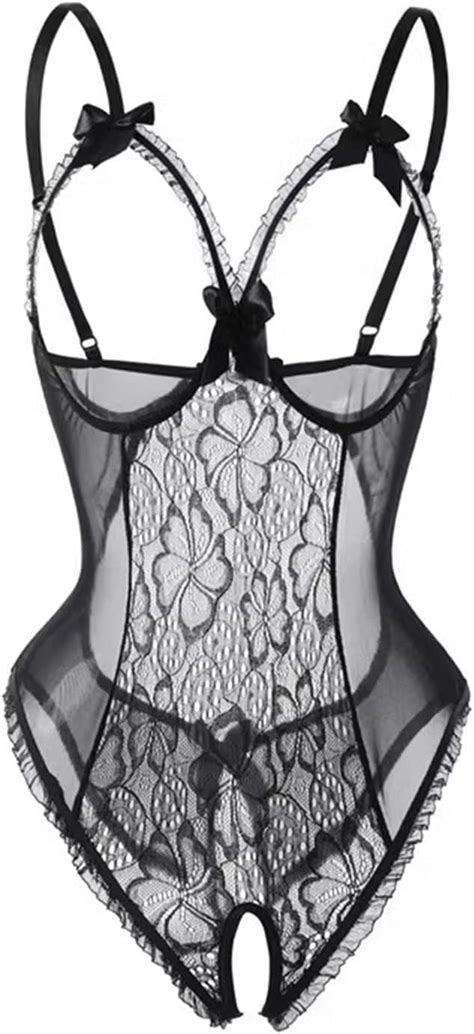 Amazon Sexytine Lingerie For Women One Piece Floral Lace Teddy Lingerie Sexy Bodysuit