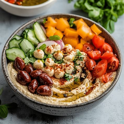 mediterranean hummus bowl