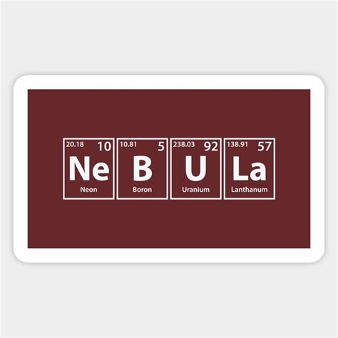 Nebula Elements Spelling By Cerebrands Periodic Elements Stickers