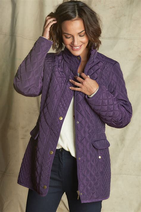 Quilted Coat With Printed Lining