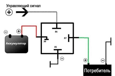 Схема подключения реле 12в