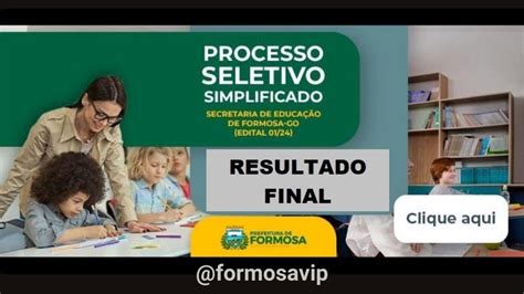 Prefeitura De Formosa Confira O Resultado Final Do Processo Seletivo