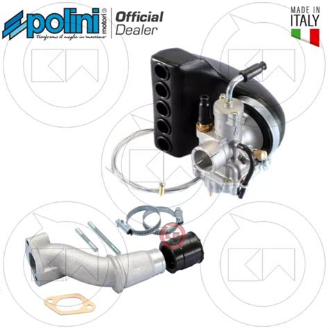 SET CARBURATEUR POLINI D 24 Collecteur Filtre Pour Piaggio VESPA 125