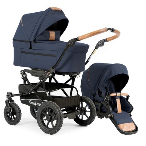 Emmaljunga Alu S Flat Duovagn Outdoor Navy Babyv Se