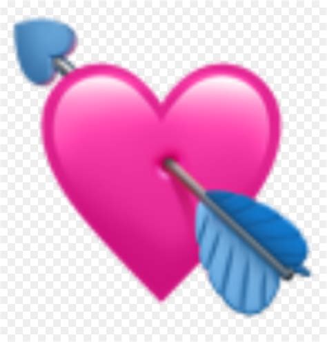 Heart With Arrow Emoji, HD Png Download - vhv