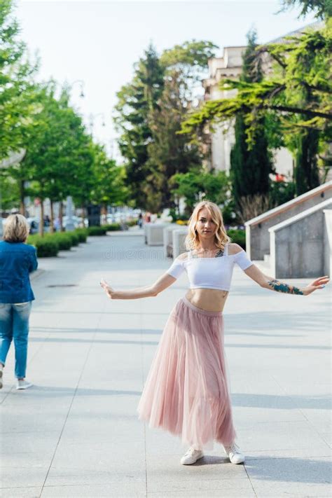 Bachata Kizomba Latina Woman Dancing In The Street Stock Image Image Of Dancer Dance 283972927