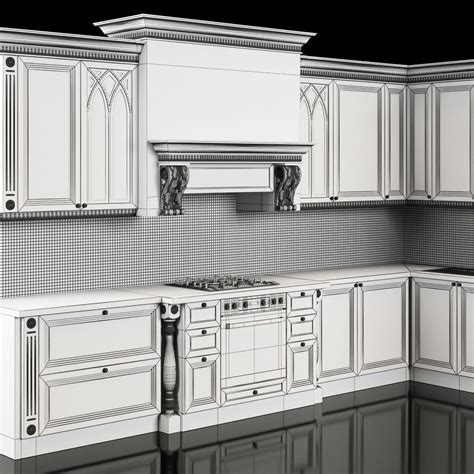 Classic Kitchen 3d Model Cgtrader