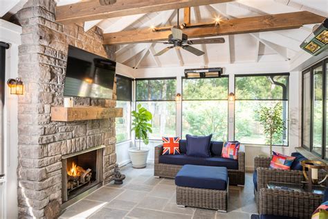 The Porch Company Screened In Porch With Fireplace Wood Burning Vs