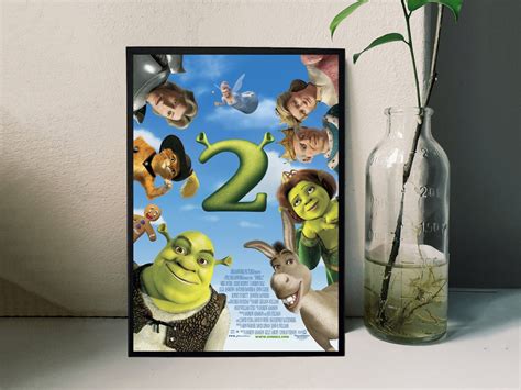 Shrek 2 Movie Poster Film Room Decor Wall Art Poster Gift Canvas Prints