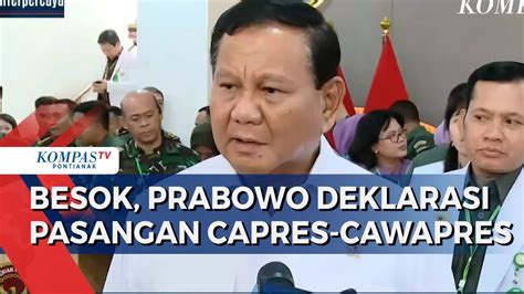 Bacapres Prabowo Minta Izin Ke Jokowi Deklarasikan Pasangan Capres