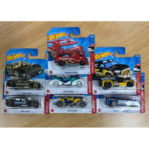 Hot Wheels Hw Rescue Rescue Duty Rapid Response Dodge Charger Snow Stormer Lethal