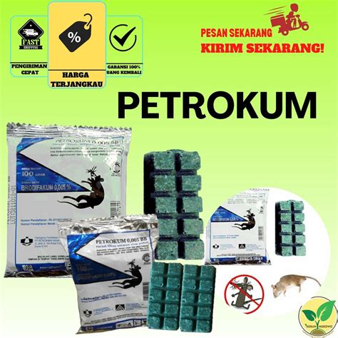 Jual Racun Tikus Petrokum 100 Gram Mati Kering 0 005 BB Insektisida