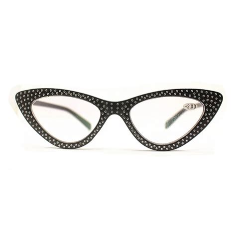 Noir Dioptrie Lunettes De Lecture Il De Chat Pour Femme